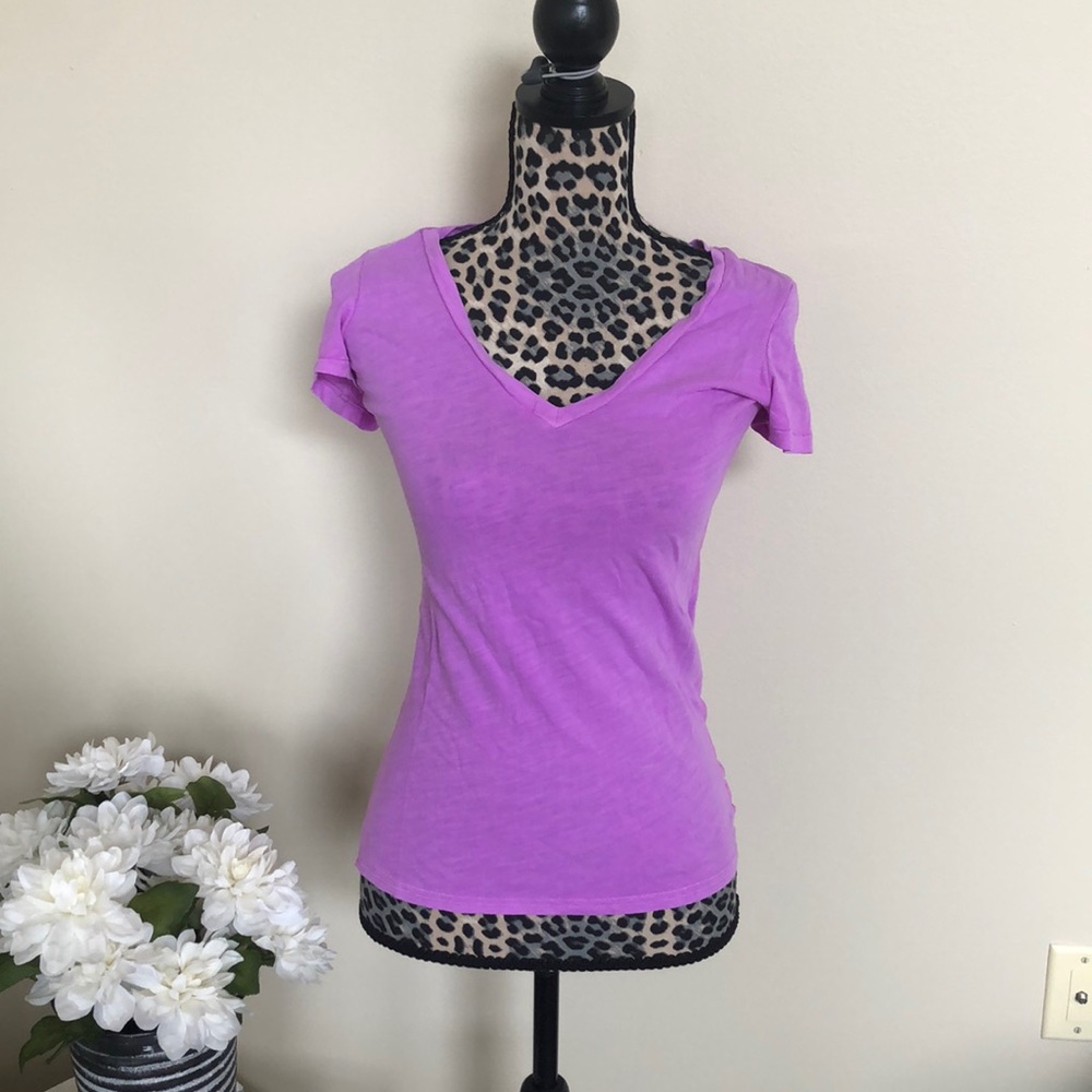 2/$10 Bright Purple V Neck